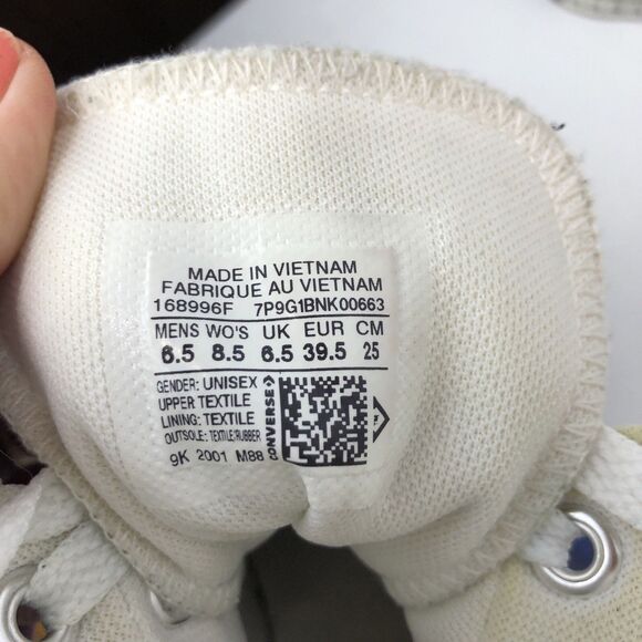 Converse Chuck Taylor All Star Shoes Womens 8.5 Tie Dye High Top Canvas Rainbow - Picture 10 of 12